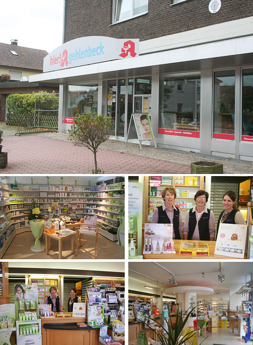 Apotheke Gehlenbeck Natürlich gesund leben – hier in Gehlenbeck: Diesen Leitsatz will Apothekerin Susanne Fischer mit ihrem Gesundheitsteam ihren Kunden nahebringen. Susanne Fischer hat die Apotheke Gehlenbeck am 1. Januar 2009 von ihrer Mutter, Dietrun Fischer, übernommen, die diese über 40 Jahre geleitet und geprägt hat. Nach dem Studium der naturwissenschaftlichen Informatik und der Pharmazie stand Susanne Fischer bereits seit dem Jahr 2000 ihrer Mutter zur Seite. Zusammen mit ihren sieben Mitarbeiterinnen liegt der Apothekerin an einer sehr persönlichen Beratung und an dem Kontakt zu ihren Kunden. Ihr Ziel ist es, einen Service zu bieten, der keine Wünsche offen lässt.