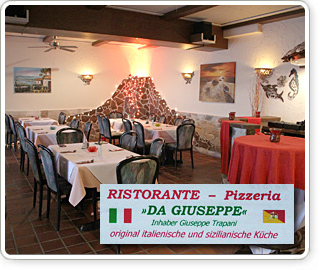 Da Giuseppe - Restaurant & Pizzeria Mit Qualität überzeugt man überall. Beweis ist das „Da Giuseppe“ von Giuseppe Trapani. Am 22. Februar 1999 eröffnete der gebürtige Sizilianer, der seit Anfang 1988 im Altkreis Lübbecke zu Hause ist, mit seiner Frau Iris sein kleines Restaurant im Industriegebiet West an der Zeiss-Straße 6. Das kleine Einraum-Lokal hatte zunächst seinen Schwerpunkt mit dem Mittagsgeschäft für die umliegenden Firmen. Doch die Gästeschar wuchs kontinuierlich, viele wollten hier auch abends essen. Darauf reagierte der Gastronom mit einem Abendangebot sowie mit der Erweiterung um einen zweiten Speiseraum im Dezember 2000.