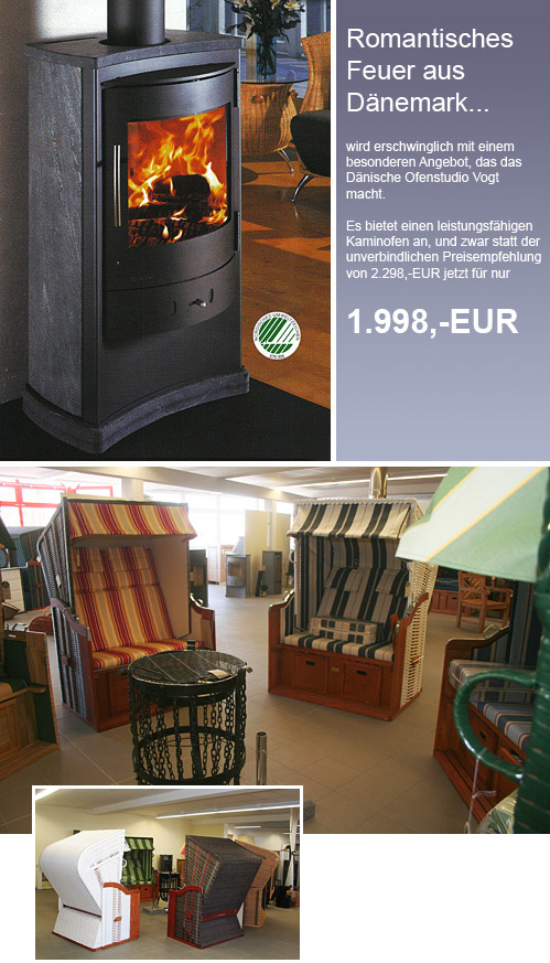 Dänisches Ofenstudio Vogt Gemütlichkeit und Wärme gehören zusammen. Ob in der Sonne oder unter einem schützenden Dach, ob an einem Lagerfeuer oder vor einem Kaminofen, in dem an einem kalten Abend leise brennendes Holz knistert und Flammen die Wohnung in rötlich-gelbes Licht tauchen: Wärme weckt Lebensgeister, Wärme lässt aber auch ruhig werden und trägt zur Entspannung bei. Und: Wärme aus einem Ofen schafft Atmosphäre. Im Dänischen Ofenstudio an der Steubenstraße 12 in Lübbecke hat der Kunde die Qual der Wahl.