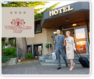  Das Hotel Westfalen Hof f&uuml;hrt vier Sterne &ndash; sie stehen f&uuml;r erstklassige Ausstattung, hohes Dienstleistungsniveau, sehr hohe Qualit&auml;t der Einrichtung und ein umfangreiches Angebot an Wellness, Sport, Gastronomie und Seminareinrichtungen. 