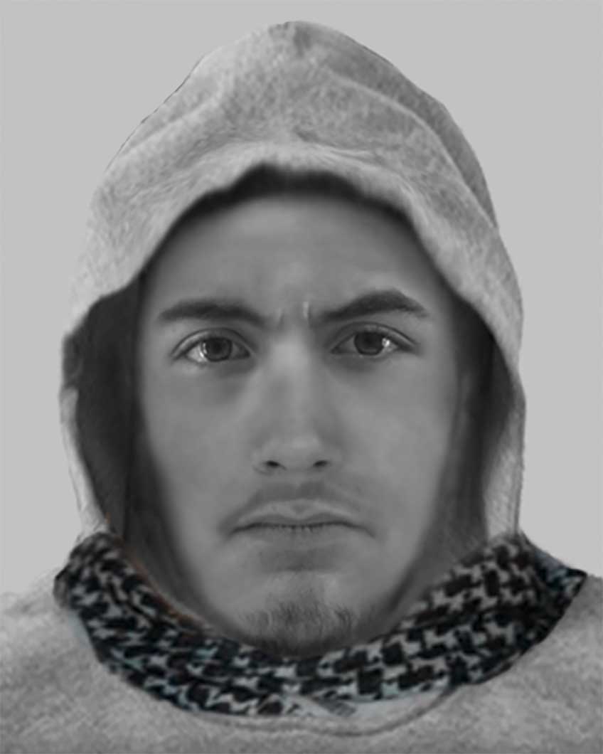 Der abgebildete Mann steht unter Verdacht in Minden zwei &Uuml;berf&auml;lle begangen zu haben.