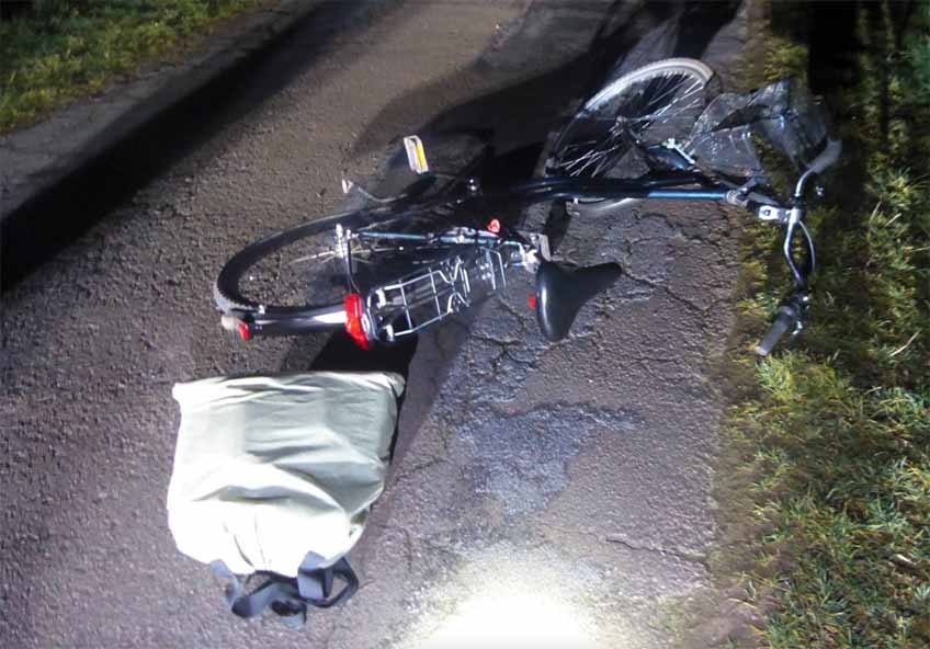 Fahrradunfall mit weitreichenden Folgen Auf dem unbeleuchteten Weg stießen die beiden Fahrradfahrer zusammen.