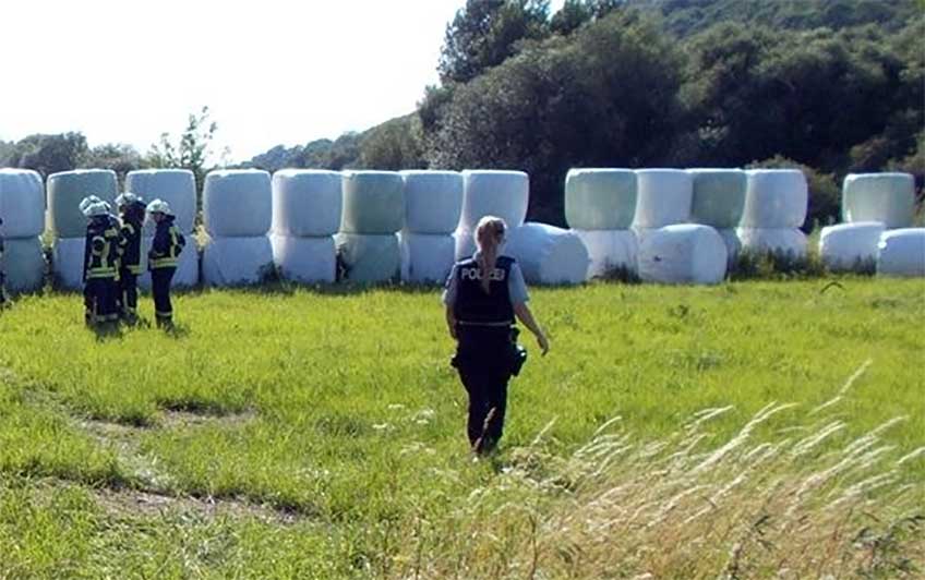 Polizei und Staatsanwaltschaft ermittelt nach mehreren Br&auml;nden von Heuballen