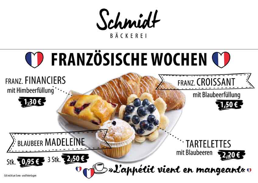 Frankreichwochen Bäckerei Schmidt