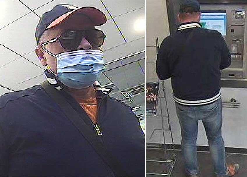 Mit der gestohlenen EC-Karte hob einer der beteiligten vier M&auml;nner in der Volksbank-Filiale in Porta Westfalica OT Lerbeck Bargeld ab.