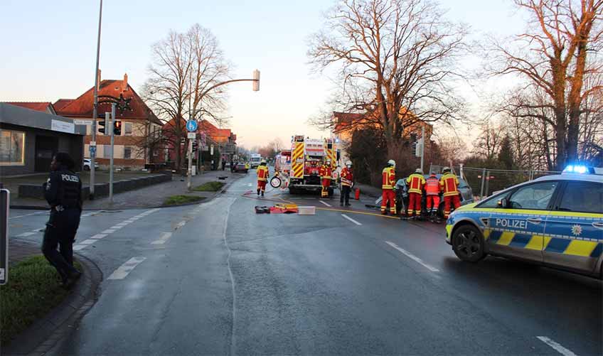 Die Feuerwehr im Einsatz.