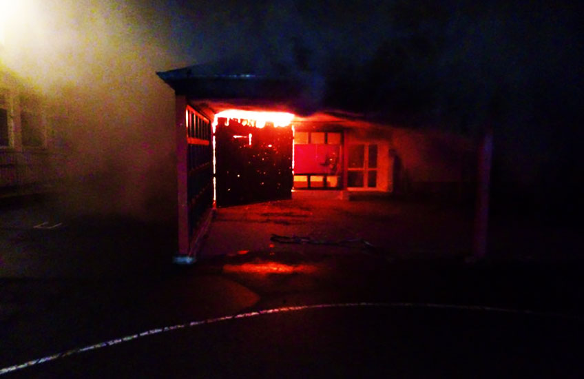 Der Abstellraum stand in Vollbrand.