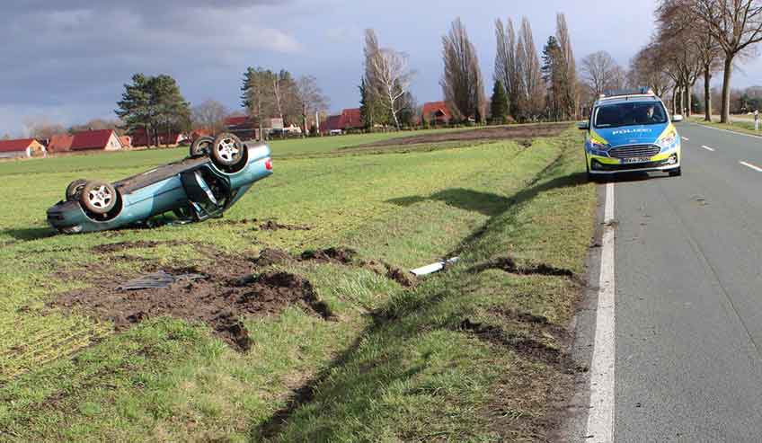 Der Audi wurde abgeschleppt.