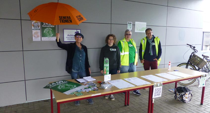 Klimastreik und zum anschließenden Rudelradeln