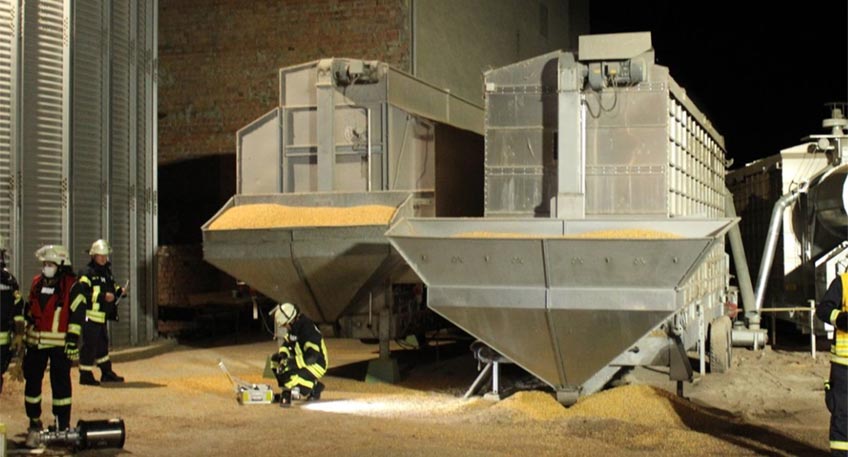 Zu einem Brandeinsatz im Lübbecker Hafen ist es in der Nacht zu Donnerstag gekommen. Eine Maschine zur Maistrocknung war offenbar in Brand geraten.