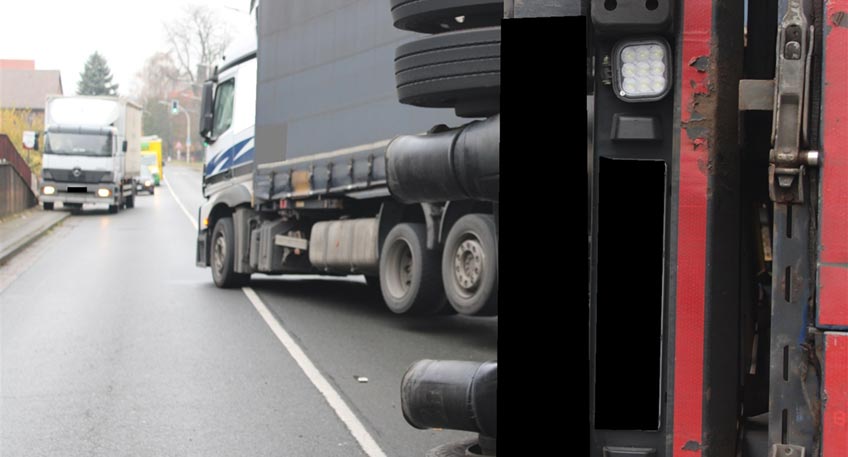 Auf der Berliner Stra&szlig;e (B 65) in Bad Holzhausen ist es am Donnerstagmorgen zu einem Alleinunfall eines Lastwagens bekommen. Es entstand Sachschaden, verletzt wurde niemand.