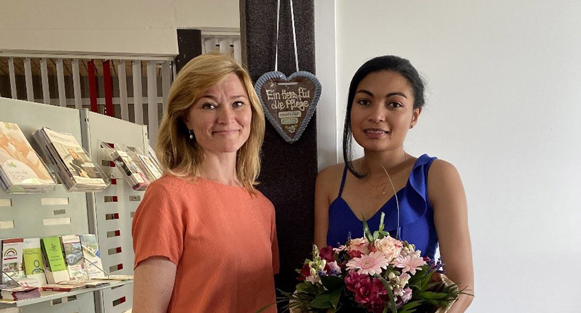 Rindra Razafindrakoto unterstützt als frisch gebackene Pflegefachkraft in der Psychosozialen Rehabilitation