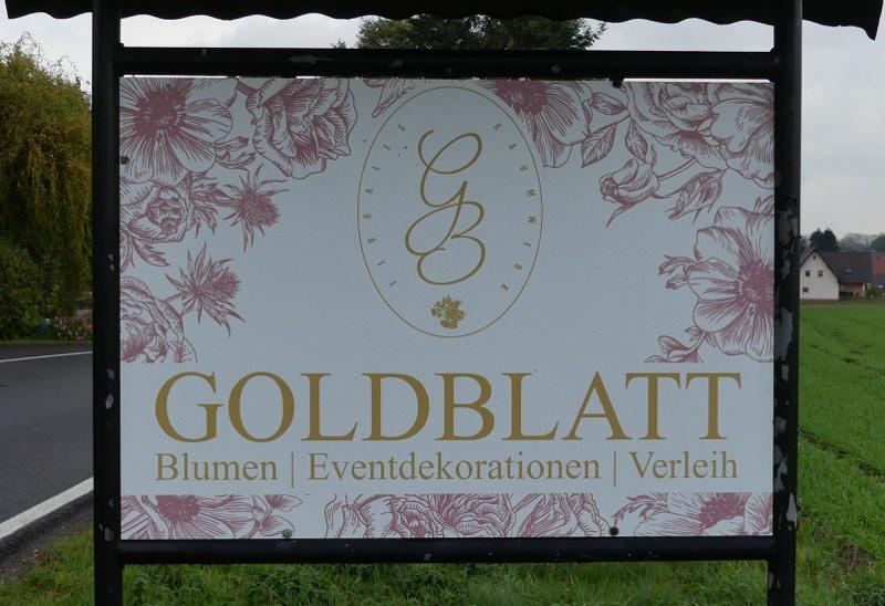Goldblatt- Florales Raumwerk / Blumen - Eventdekorationen - Dekoverleih